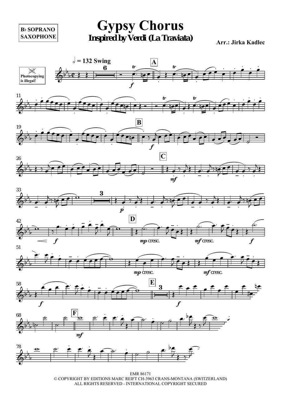 Gypsy Chorus Gypsy Chorus Soprano Saxophone scores gallery preview page 3