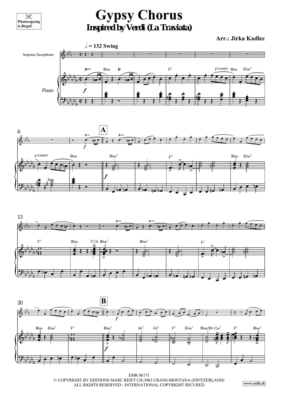 Gypsy Chorus Gypsy Chorus Soprano Saxophone scores gallery preview page 4