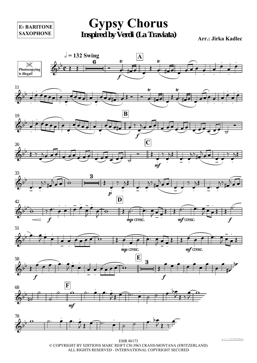 Gypsy Chorus Gypsy Chorus Baritone Saxophone scores gallery preview page 3