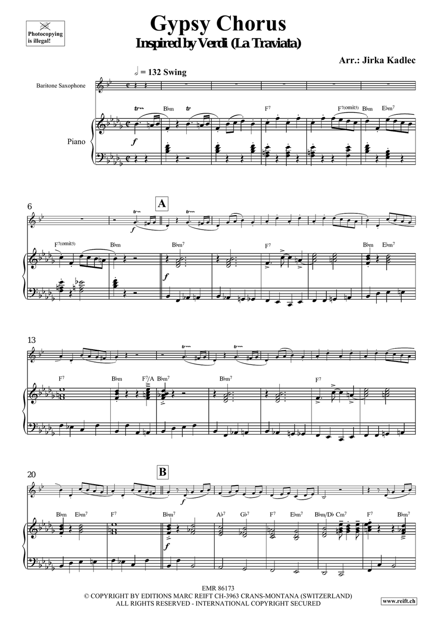 Gypsy Chorus Gypsy Chorus Baritone Saxophone scores gallery preview page 4