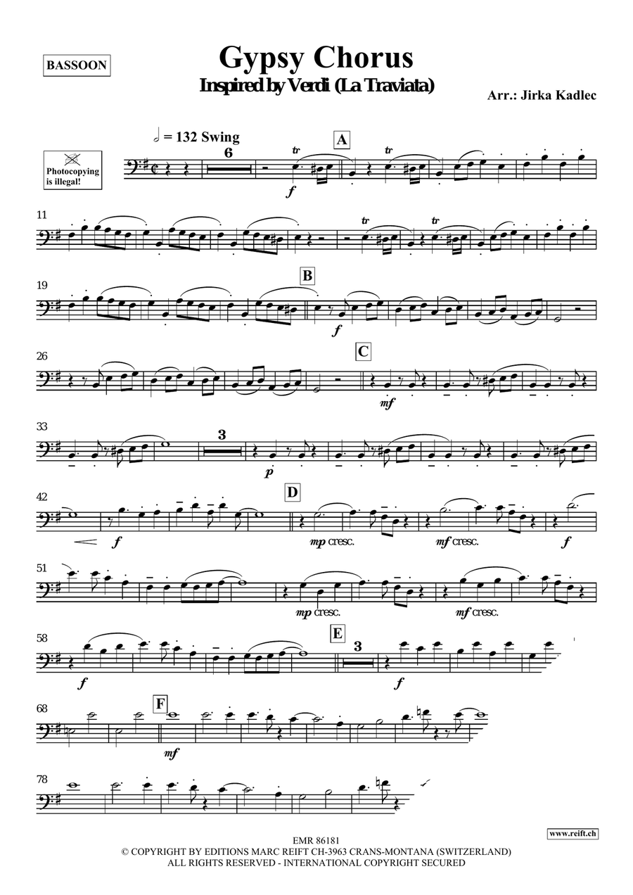 Gypsy Chorus Gypsy Chorus Bassoon Solo scores gallery preview page 3