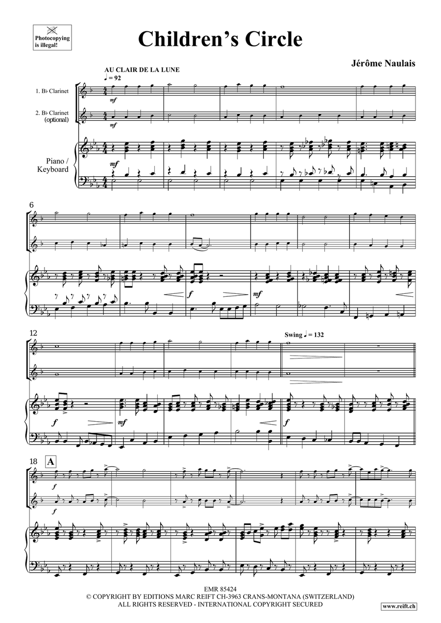Children's Circle Children's Circle Clarinet Duet scores gallery preview page 4