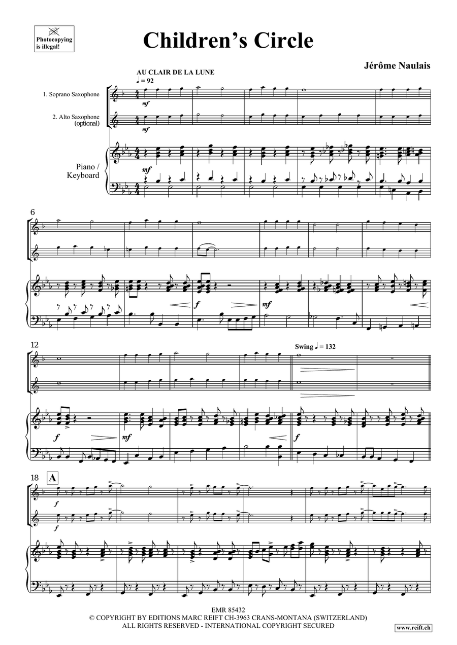 Children's Circle Children's Circle Soprano Saxophone scores gallery preview page 4