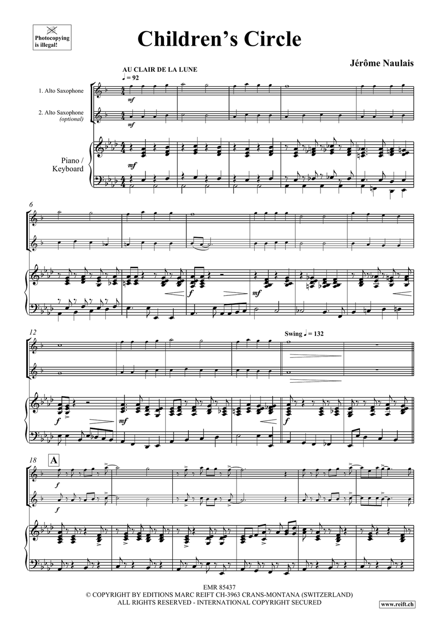 Children's Circle Children's Circle Alto Saxophone scores gallery preview page 4