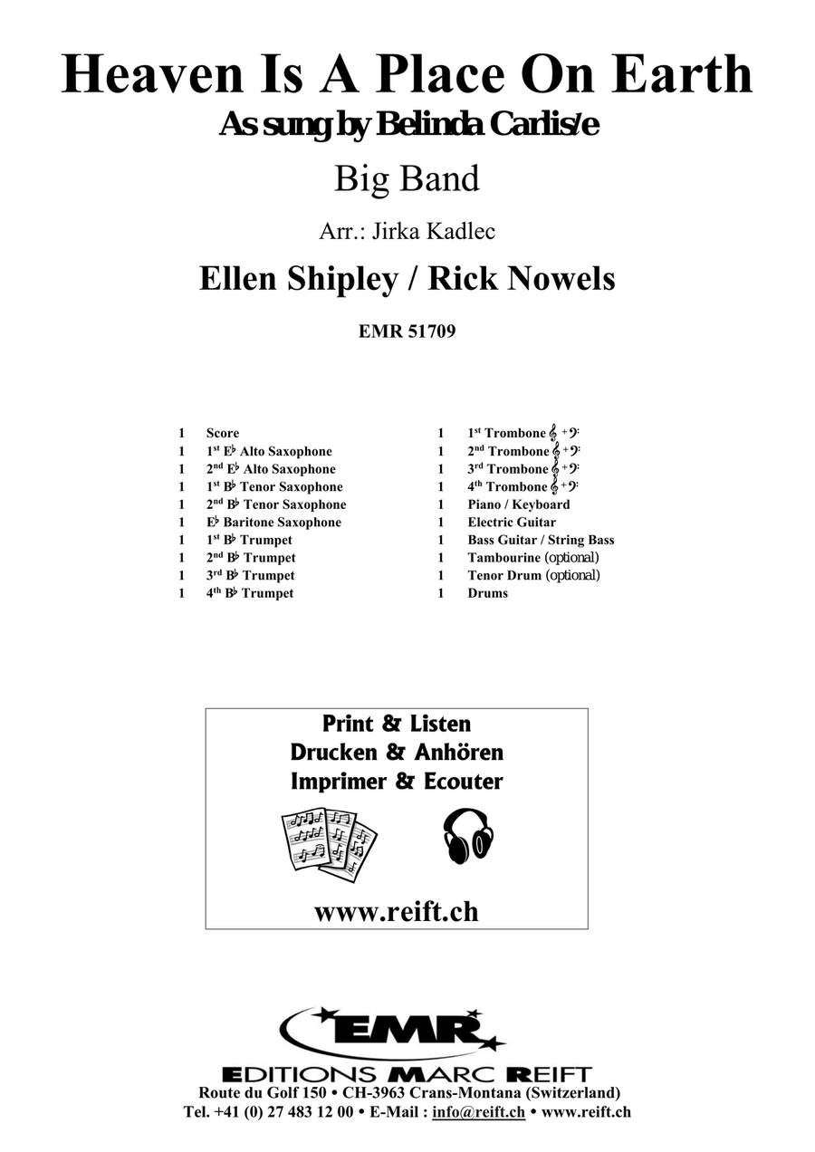 Heaven Is A Place On Earth Big Band scores gallery preview page 2