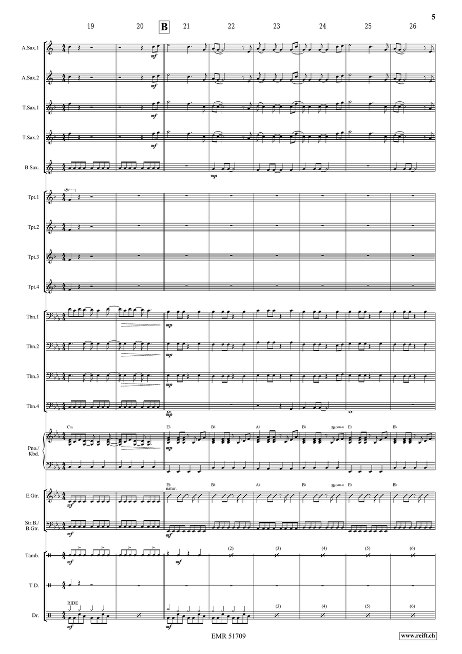 Heaven Is A Place On Earth Big Band scores gallery preview page 6