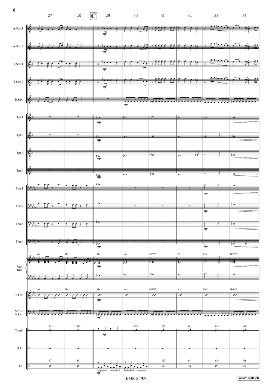 Heaven Is A Place On Earth Big Band scores gallery preview page 7