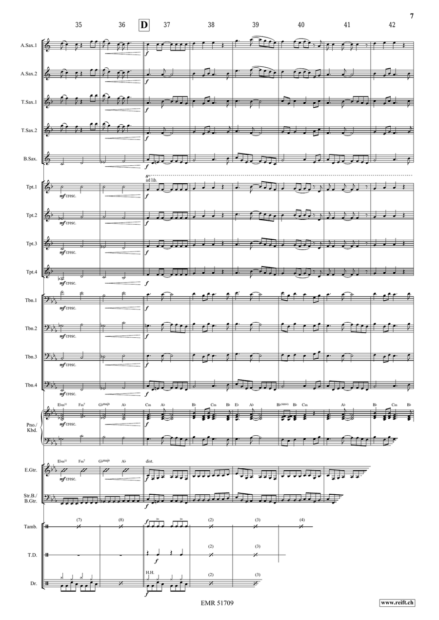 Heaven Is A Place On Earth Big Band scores gallery preview page 8