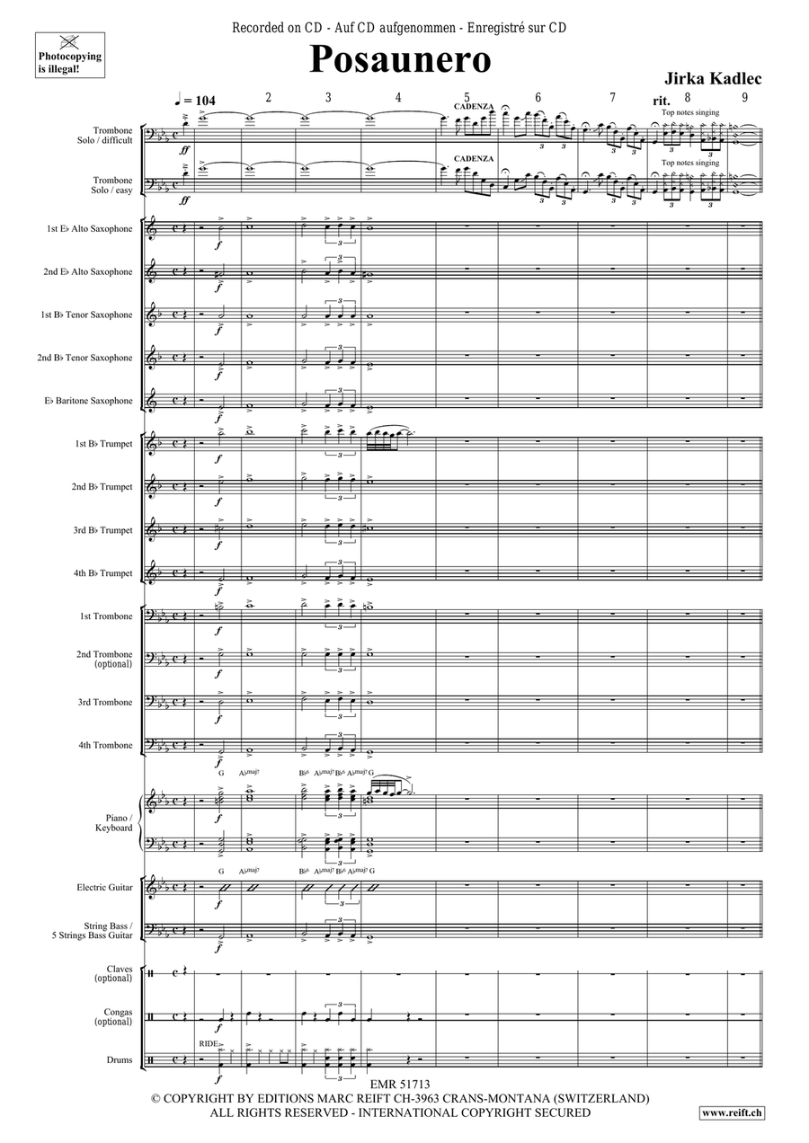 Posaunero Posaunero Big Band scores gallery preview page 5