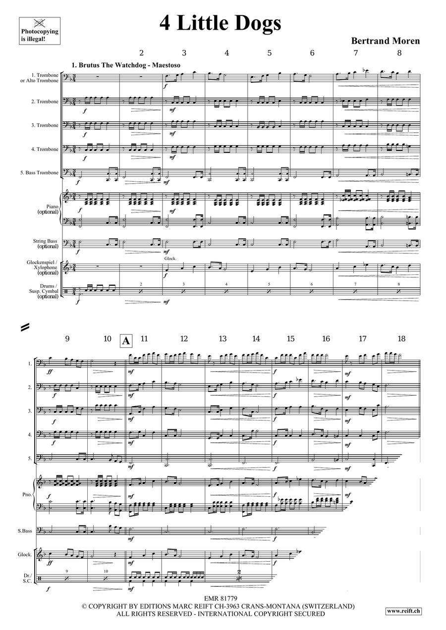 4 Little Dogs 4 Little Dogs Trombone scores gallery preview page 4