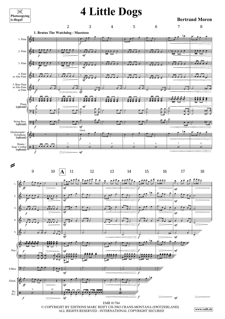 4 Little Dogs 4 Little Dogs Flute scores gallery preview page 4