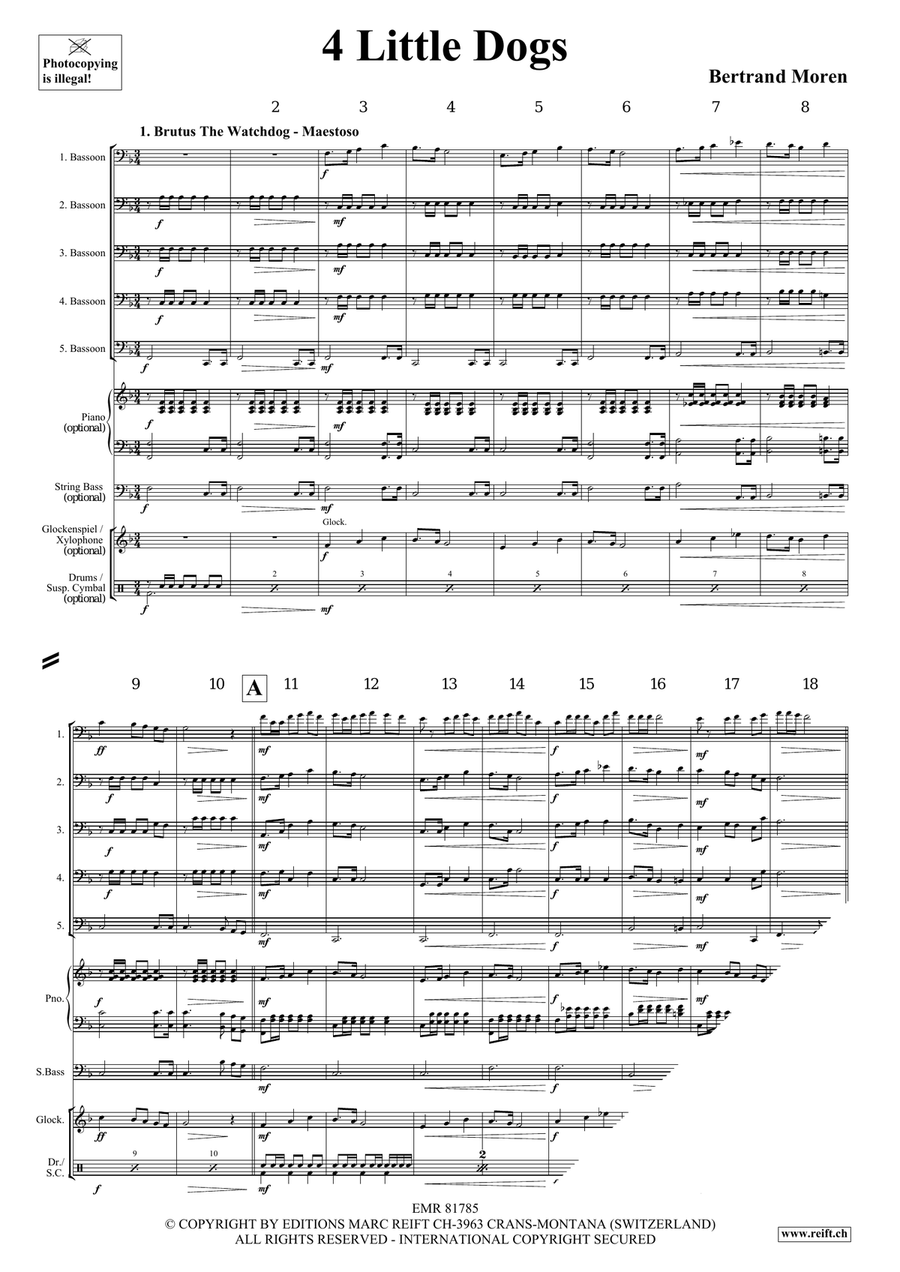4 Little Dogs 4 Little Dogs Bassoon scores gallery preview page 4