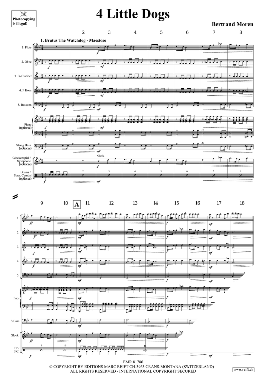4 Little Dogs 4 Little Dogs Woodwind Quintet scores gallery preview page 4