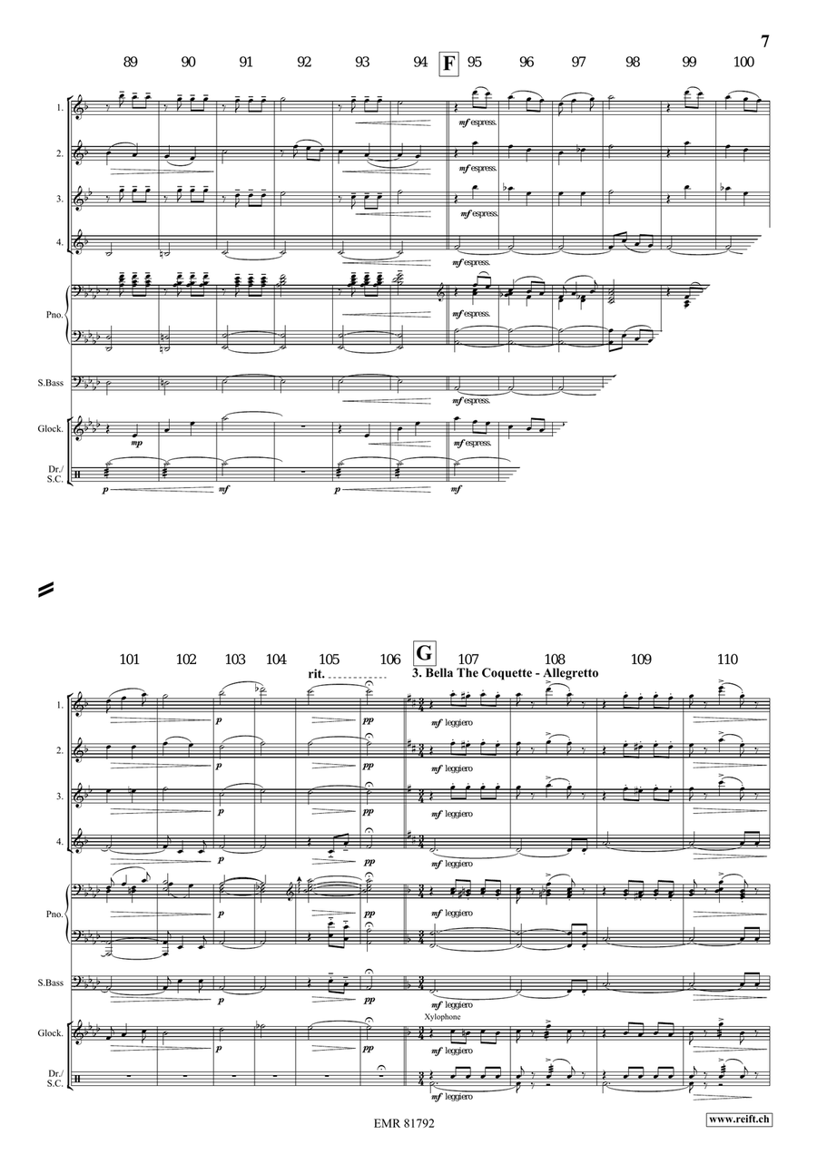 4 Little Dogs Saxophone Quartet scores gallery preview page 7