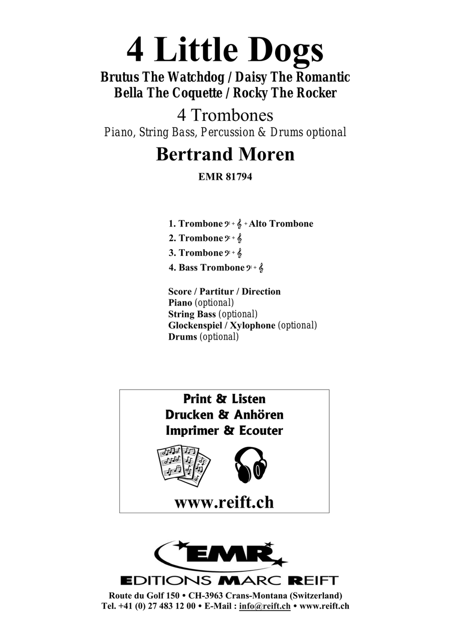 4 Little Dogs 4 Little Dogs Trombone Quartet scores gallery preview page 2