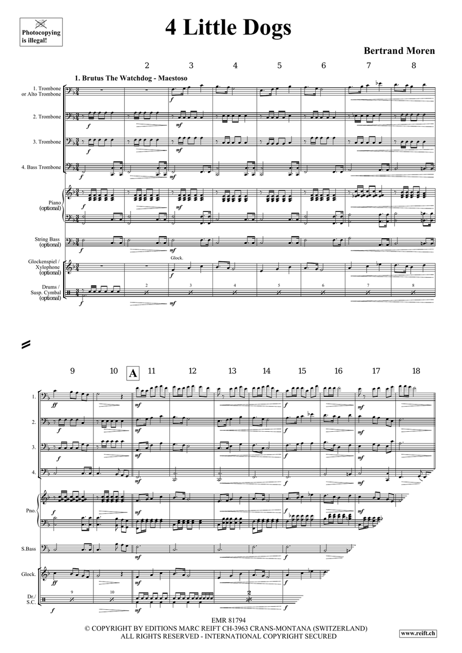 4 Little Dogs 4 Little Dogs Trombone Quartet scores gallery preview page 4