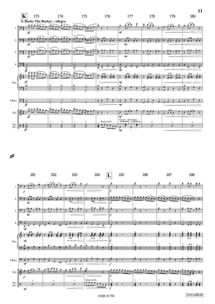 4 Little Dogs 4 Little Dogs Trombone Quartet scores gallery preview page 9