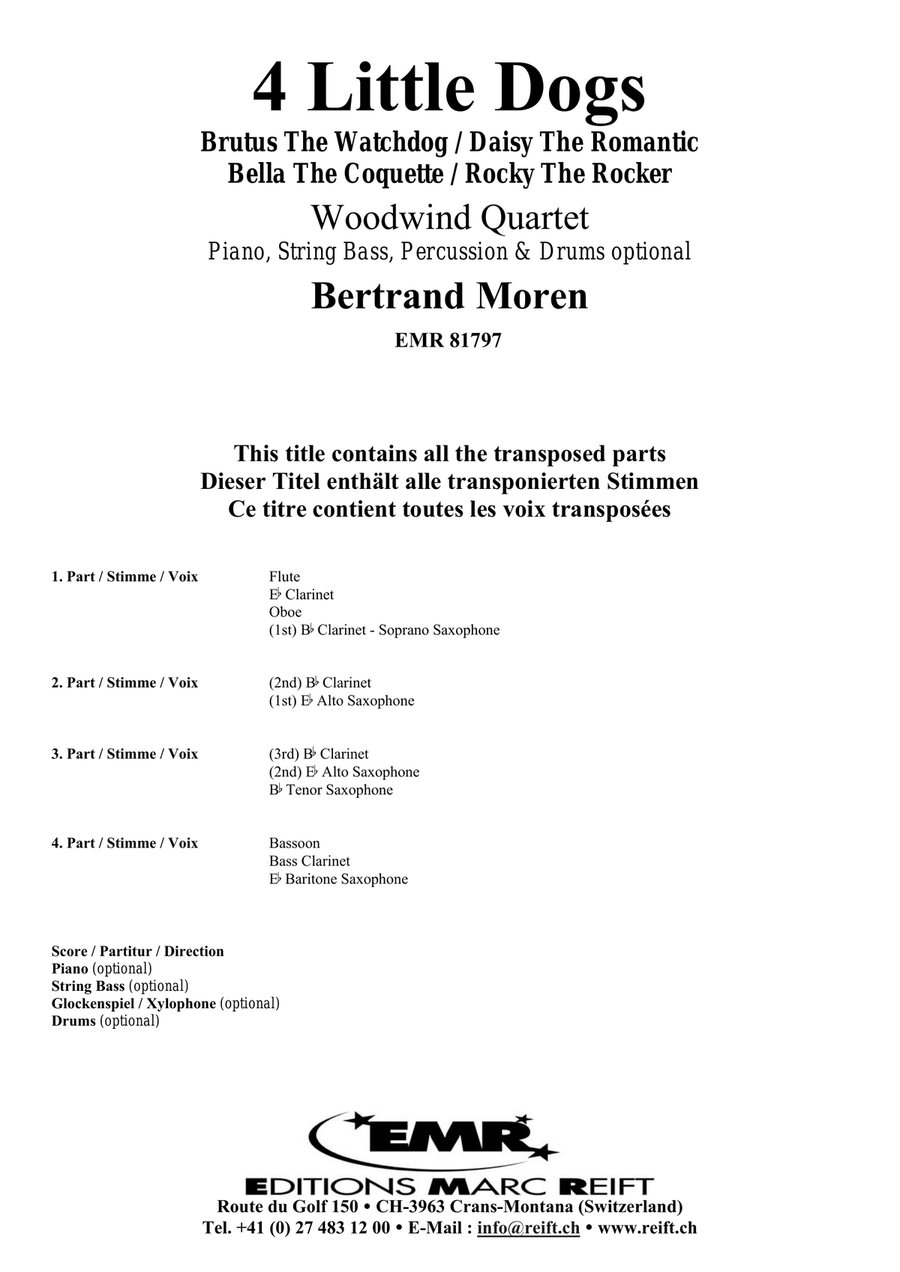 4 Little Dogs 4 Little Dogs Woodwind Quartet scores gallery preview page 2