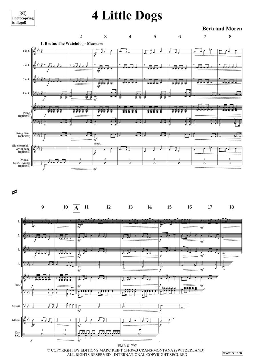 4 Little Dogs 4 Little Dogs Woodwind Quartet scores gallery preview page 4