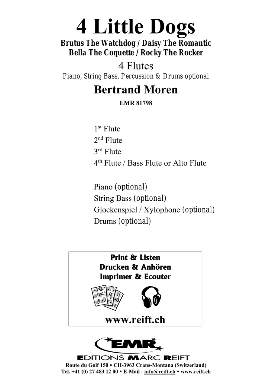 4 Little Dogs 4 Little Dogs Flute Quartet scores gallery preview page 2