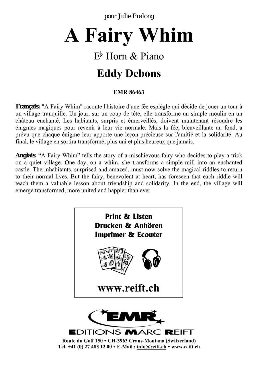 A Fairy Whim by Eddy Debons Horn - Sheet Music page 2