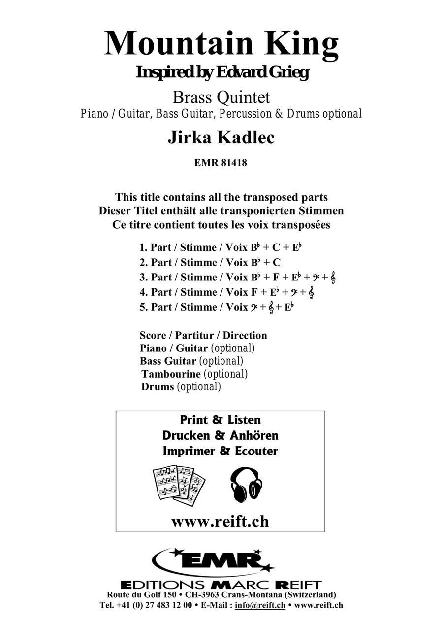 Mountain King Mountain King Brass Quintet scores gallery preview page 2