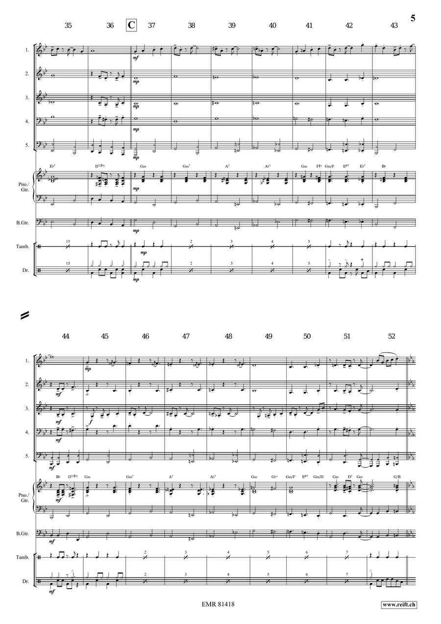 Mountain King Mountain King Brass Quintet scores gallery preview page 6