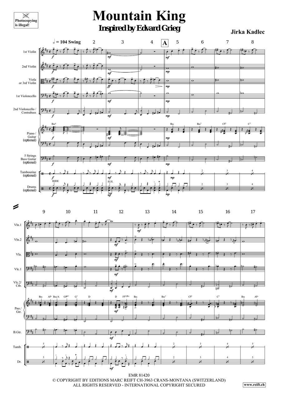 Mountain King Mountain King String Orchestra scores gallery preview page 4