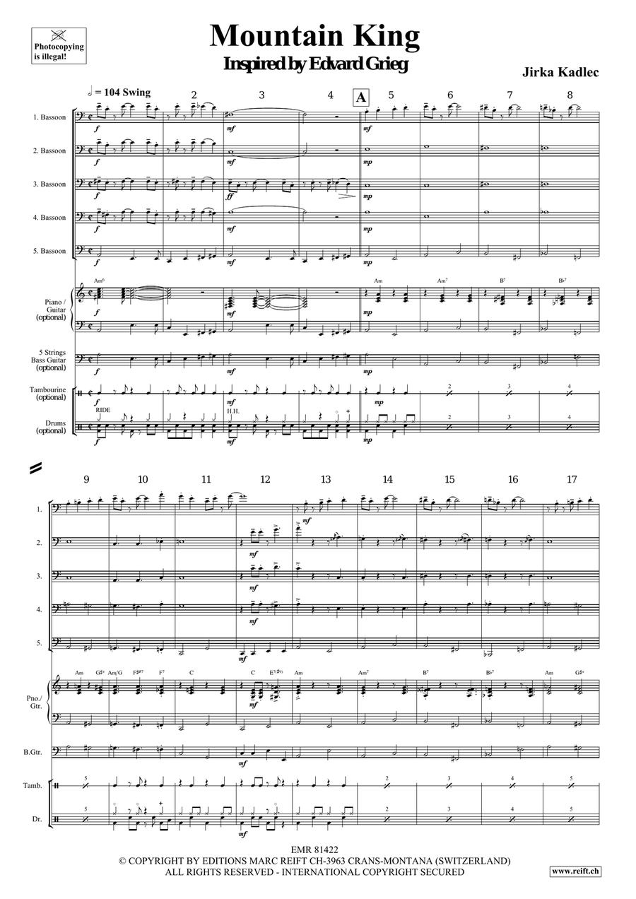 Mountain King Mountain King Bassoon scores gallery preview page 4