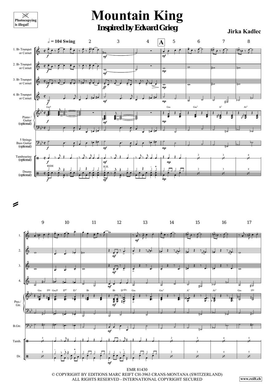Mountain King Mountain King Cornet scores gallery preview page 4