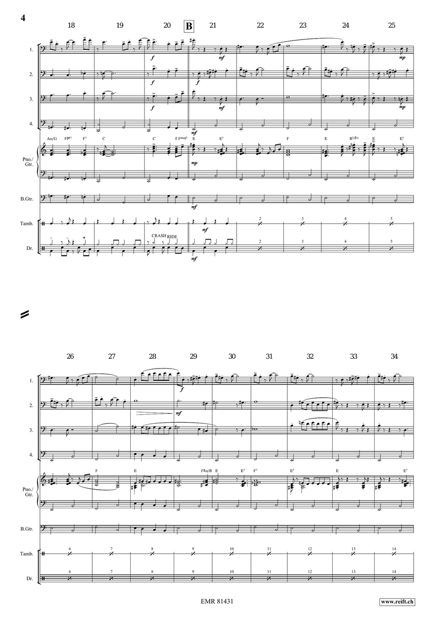 Mountain King Mountain King Trombone Quartet scores gallery preview page 5