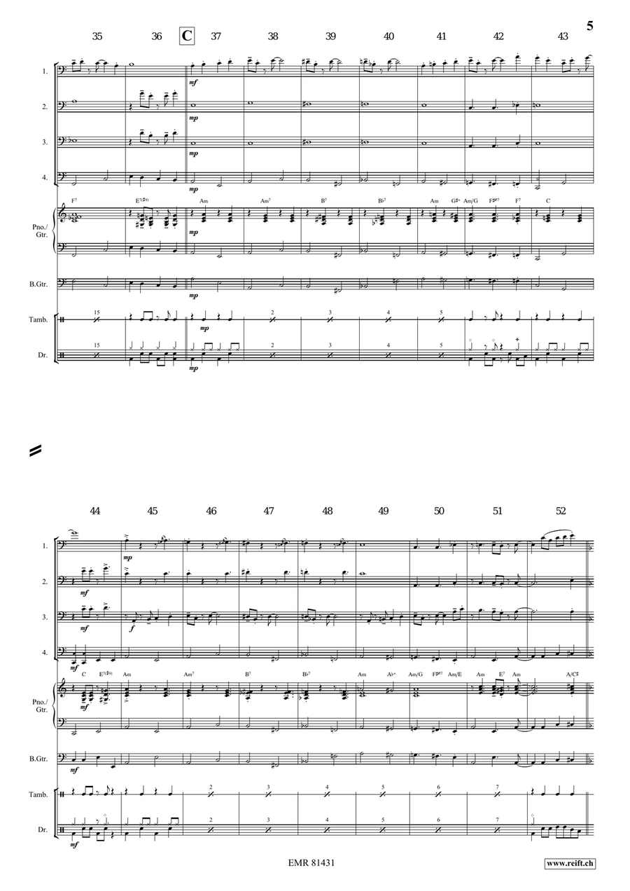 Mountain King Mountain King Trombone Quartet scores gallery preview page 6