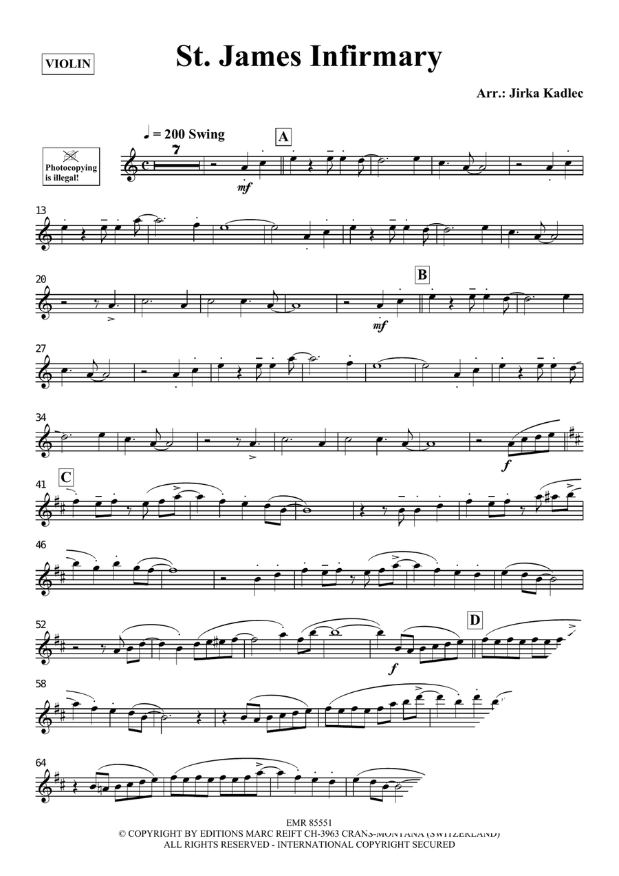 St. James Infirmary St. James Infirmary Violin Solo scores gallery preview page 3