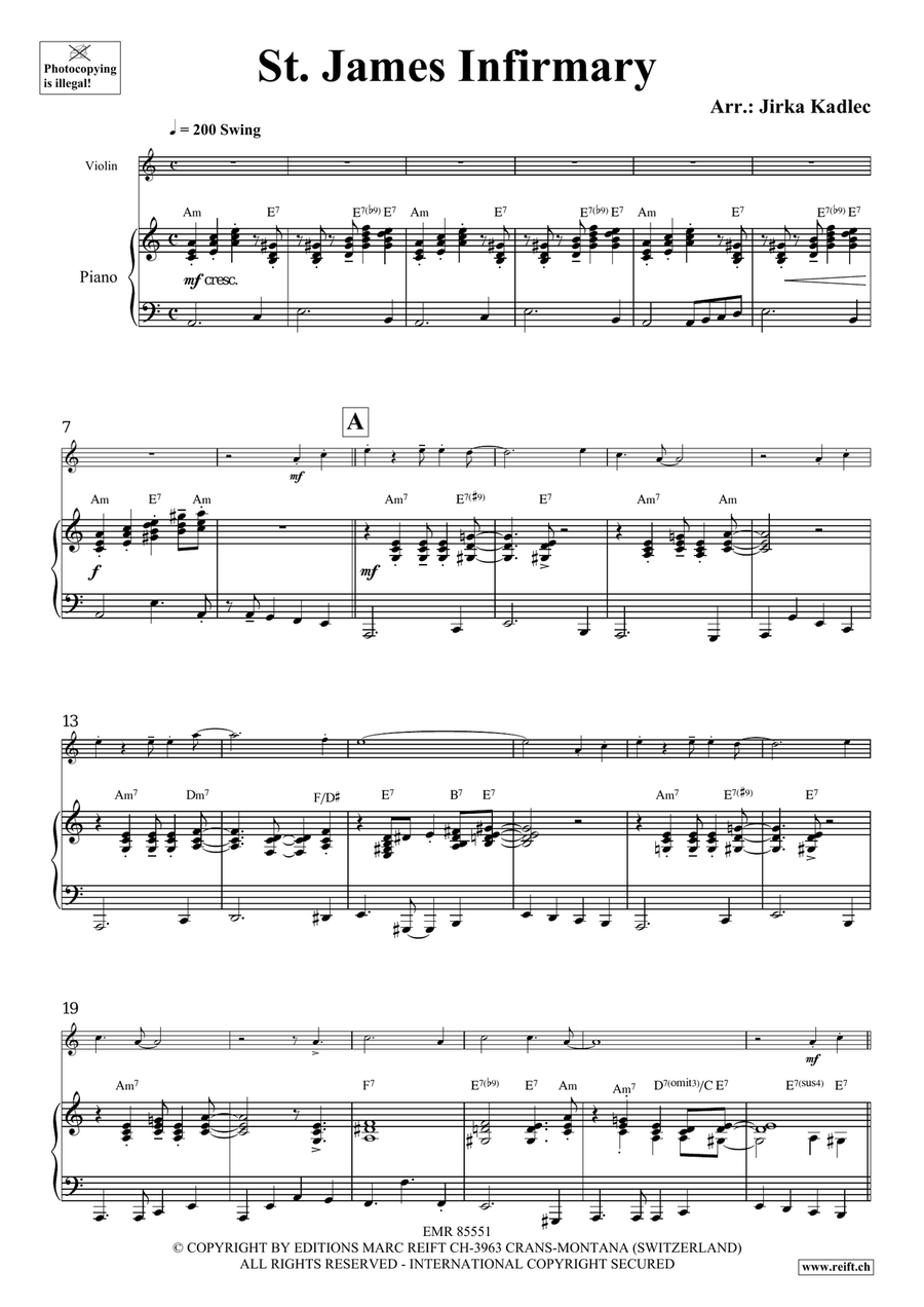 St. James Infirmary St. James Infirmary Violin Solo scores gallery preview page 4