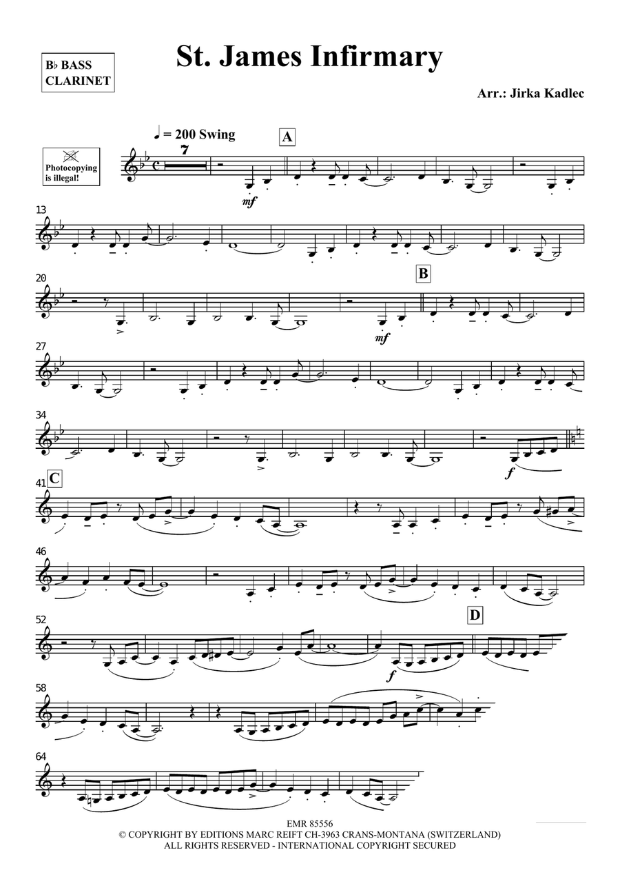 St. James Infirmary St. James Infirmary Bass Clarinet scores gallery preview page 3
