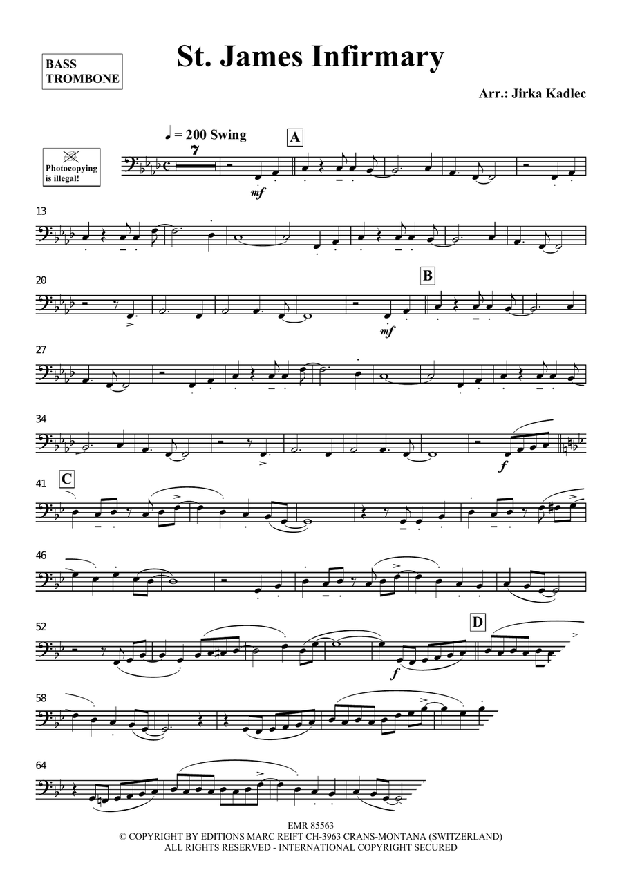 St. James Infirmary St. James Infirmary Bass Trombone scores gallery preview page 3