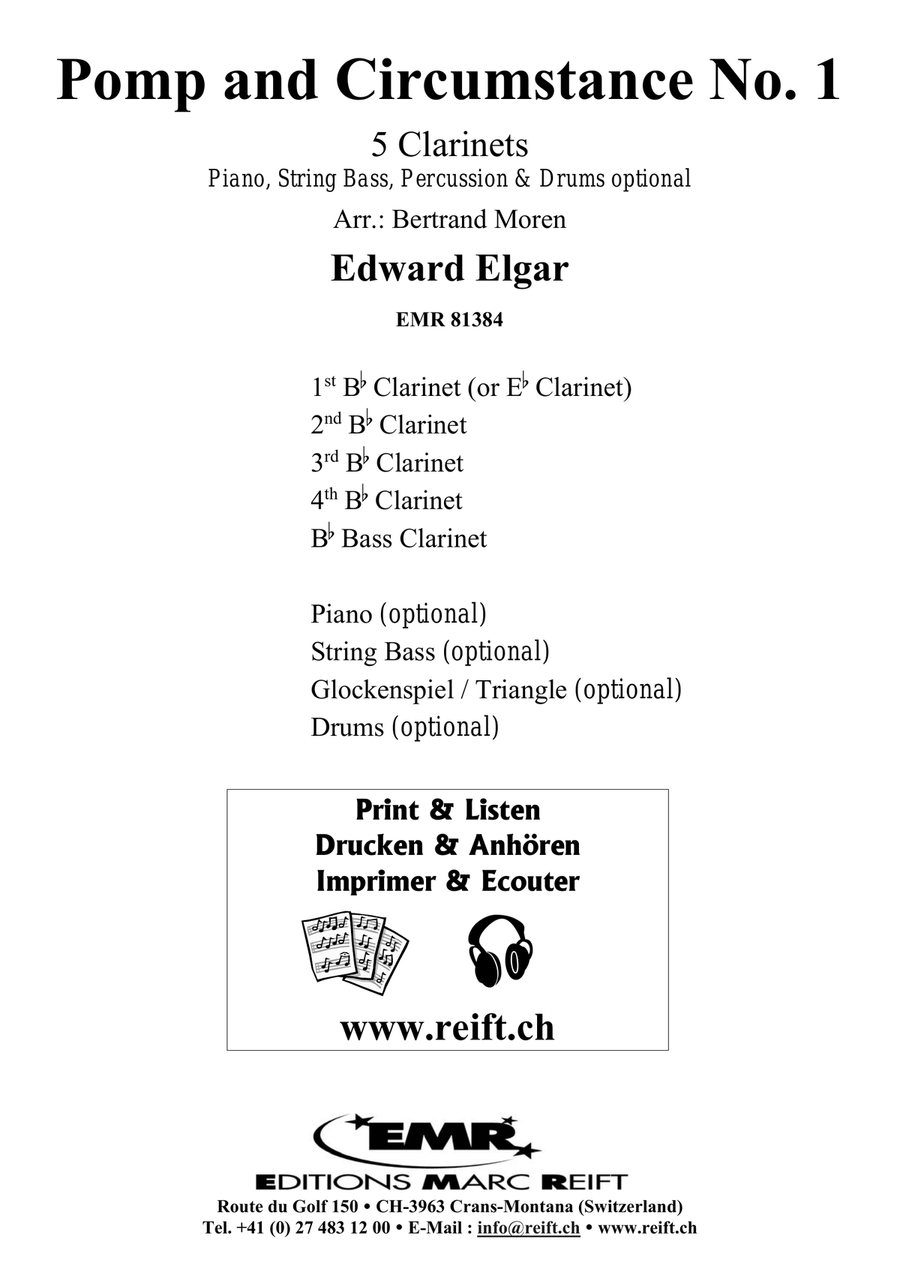 Pomp and Circumstance No. 1 Clarinet Quintet scores gallery preview page 2