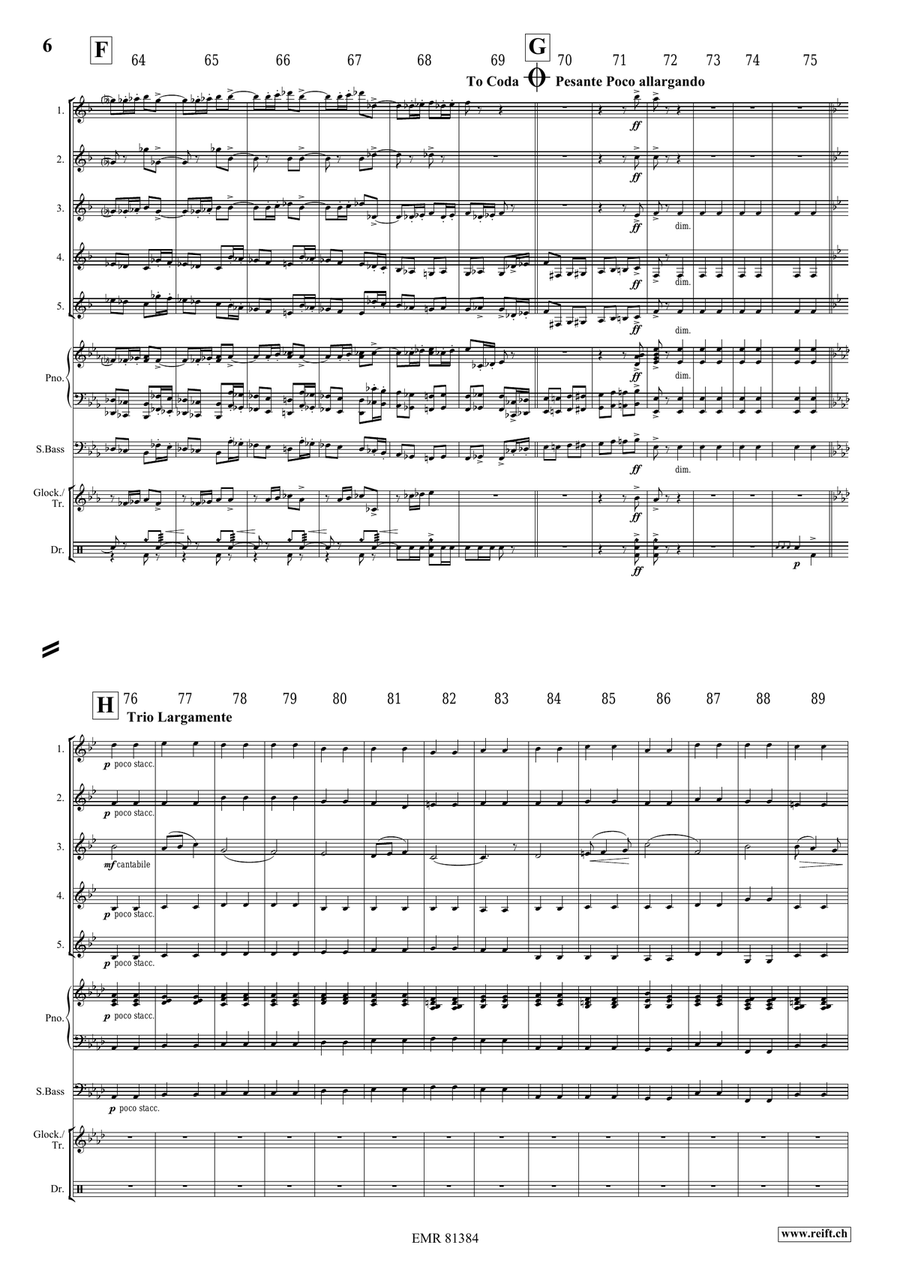 Pomp and Circumstance No. 1 Clarinet Quintet scores gallery preview page 7