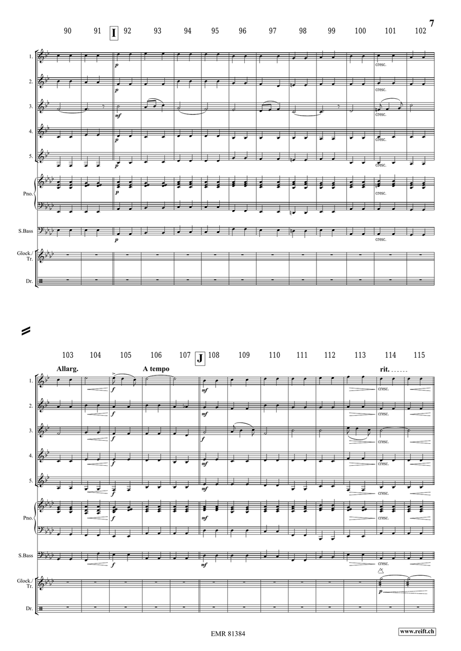 Pomp and Circumstance No. 1 Clarinet Quintet scores gallery preview page 8
