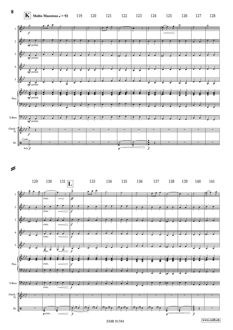 Pomp and Circumstance No. 1 Clarinet Quintet scores gallery preview page 9