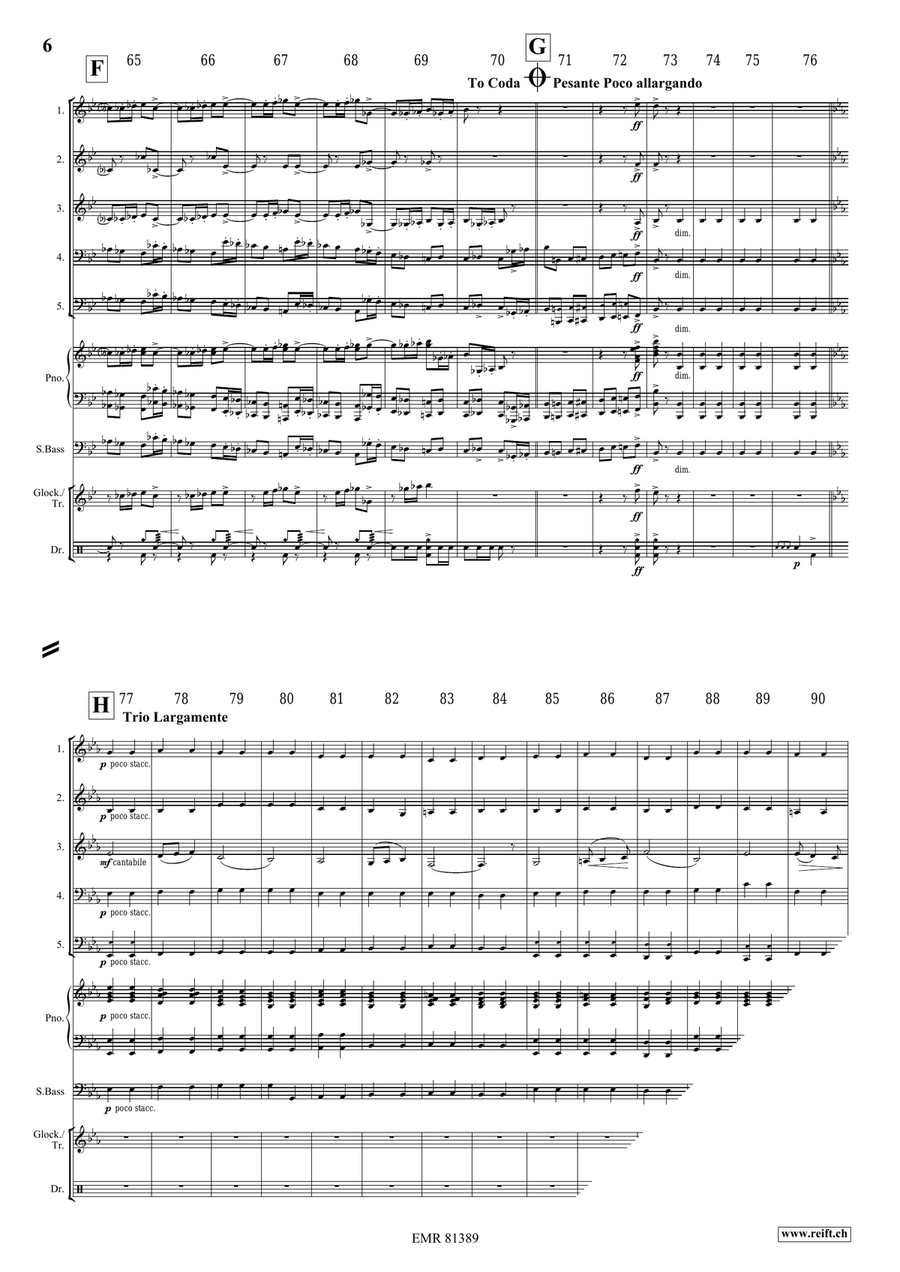 Pomp and Circumstance No. 1 Brass Quintet scores gallery preview page 6