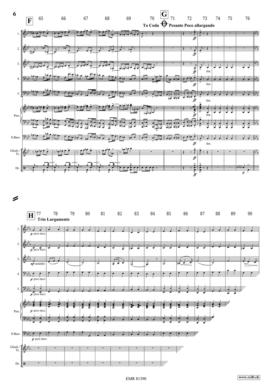 Pomp and Circumstance No. 1 Woodwind Quintet scores gallery preview page 6