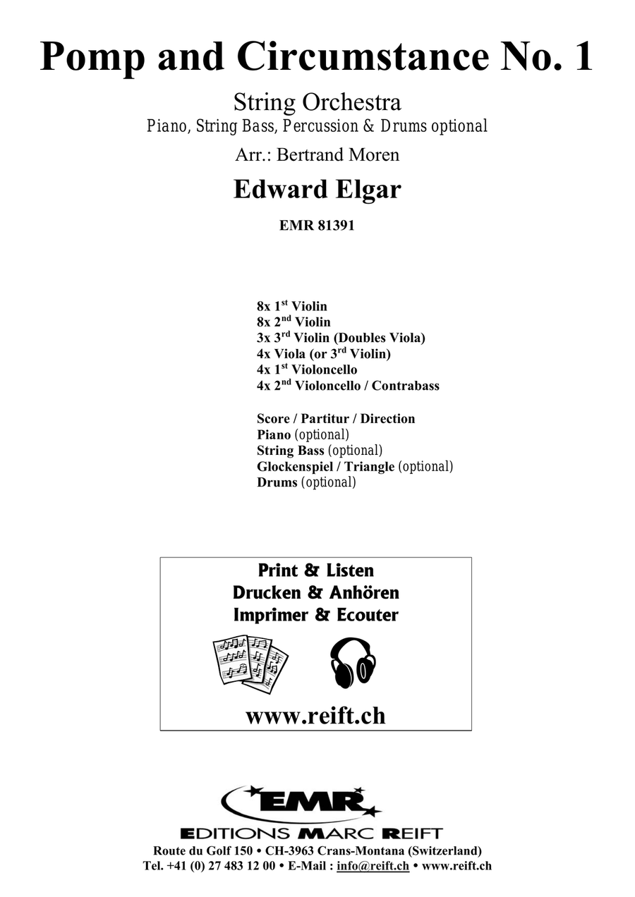 Pomp and Circumstance No. 1 String Orchestra scores gallery preview page 2