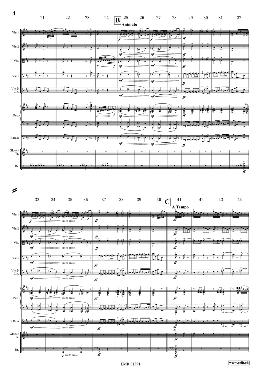 Pomp and Circumstance No. 1 String Orchestra scores gallery preview page 4