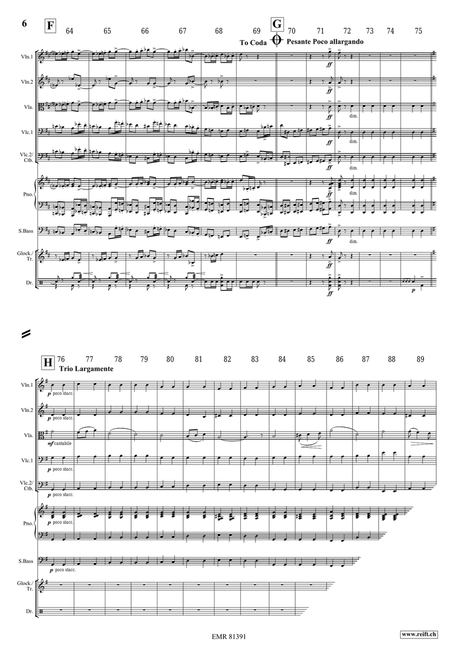 Pomp and Circumstance No. 1 String Orchestra scores gallery preview page 6