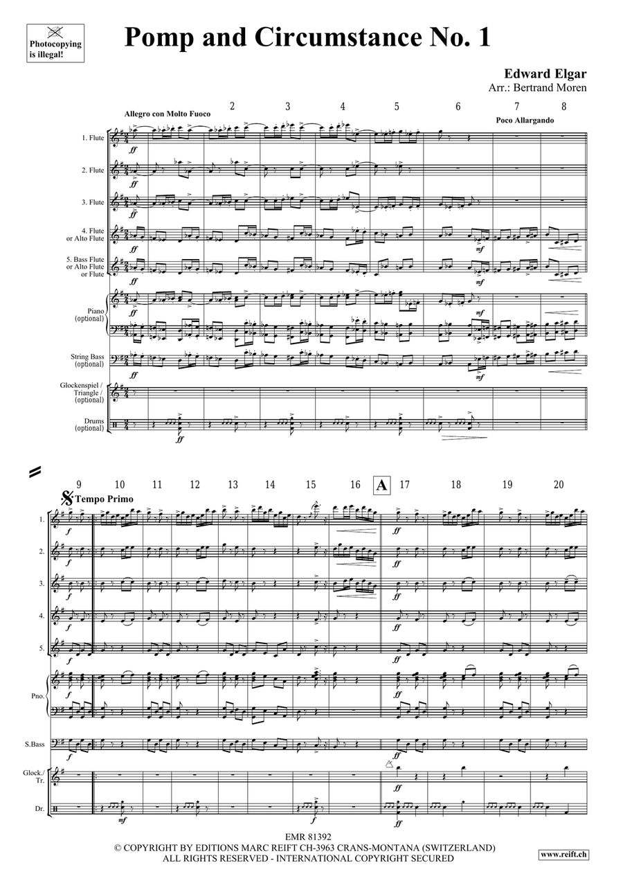Pomp and Circumstance No. 1 Flute scores gallery preview page 3