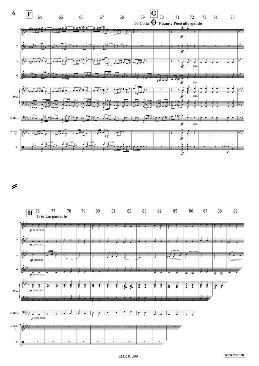 Pomp and Circumstance No. 1 Clarinet Quartet scores gallery preview page 6