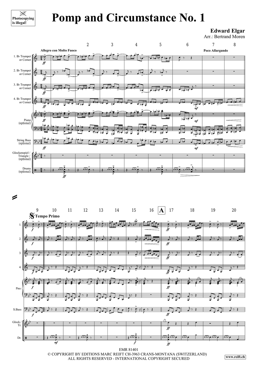 Pomp and Circumstance No. 1 Cornet scores gallery preview page 3