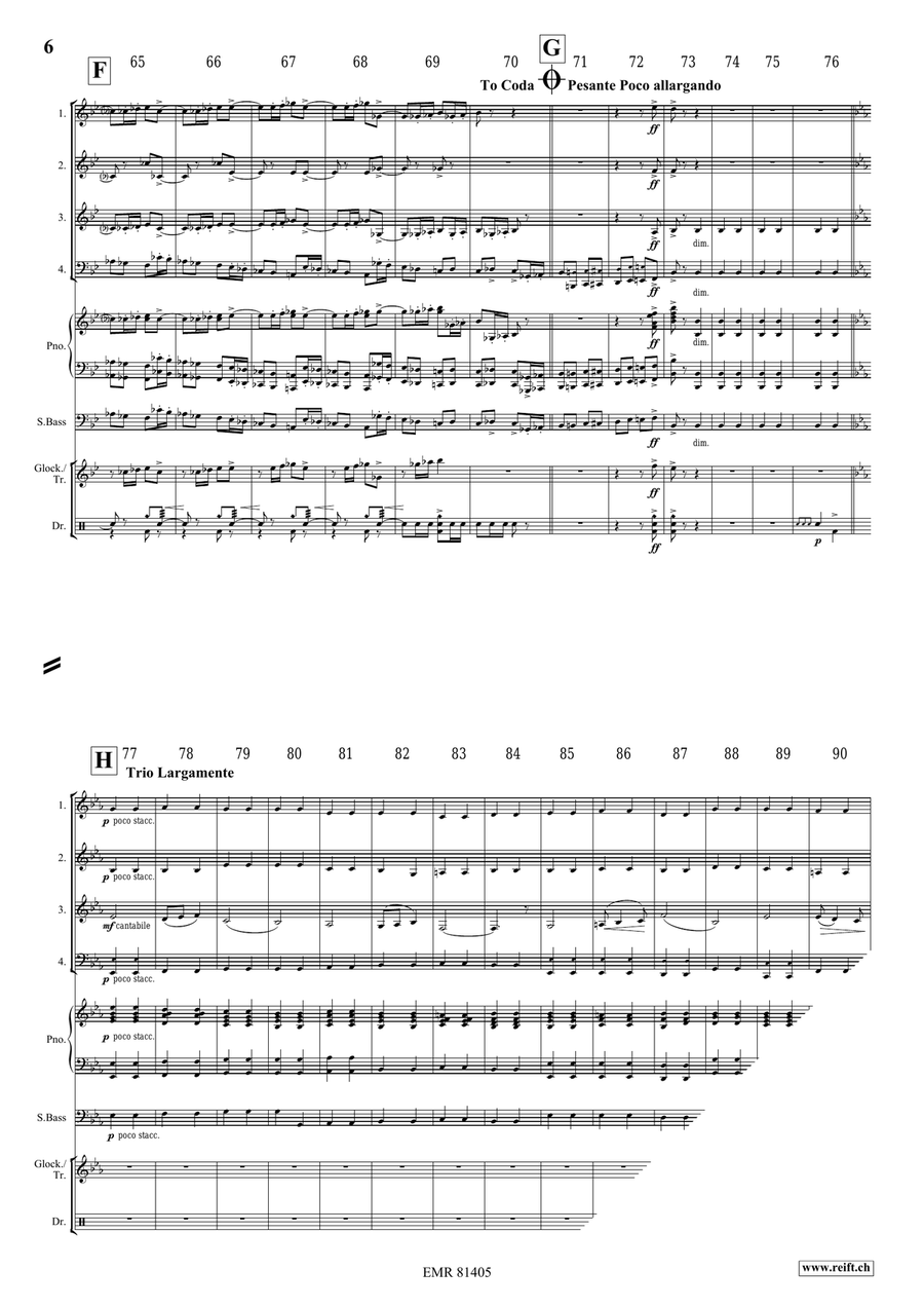 Pomp and Circumstance No. 1 Woodwind Quartet scores gallery preview page 6