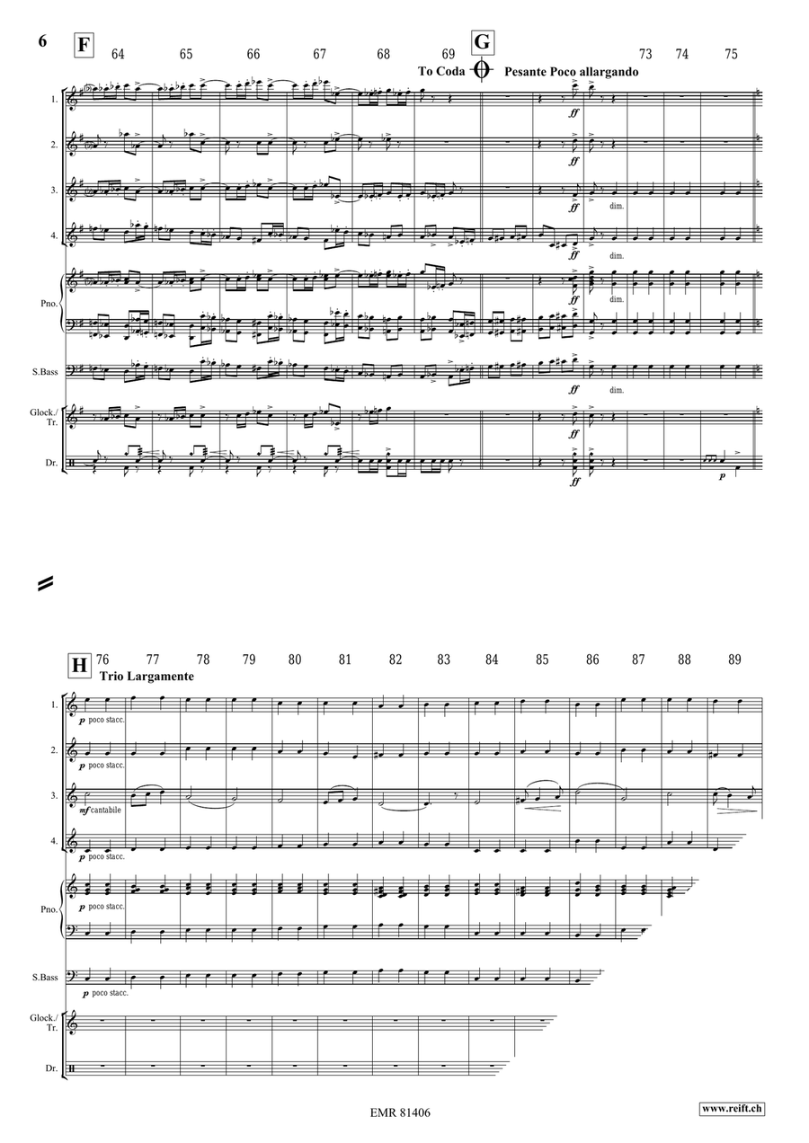 Pomp and Circumstance No. 1 Flute Quartet scores gallery preview page 6